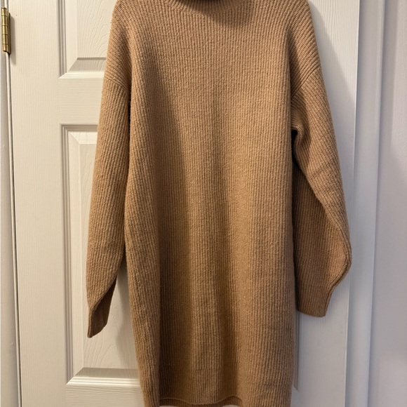 Hollister Turtleneck Knit Sweater Dress Chestnut Brown - Picture 3 of 4